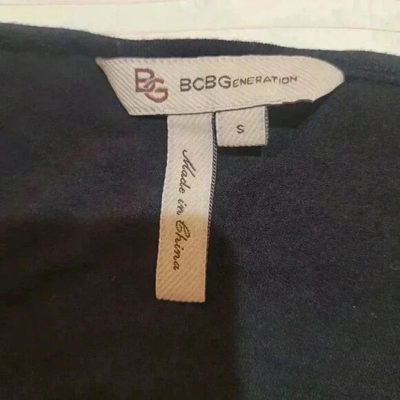 BCBGENERATION Women's Black Rayon/Spandex Cowl Neck Drawstring Shorts Romper - Picture 7 of 8